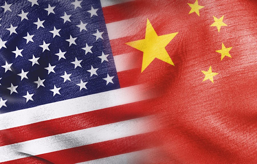 China/USA Flags