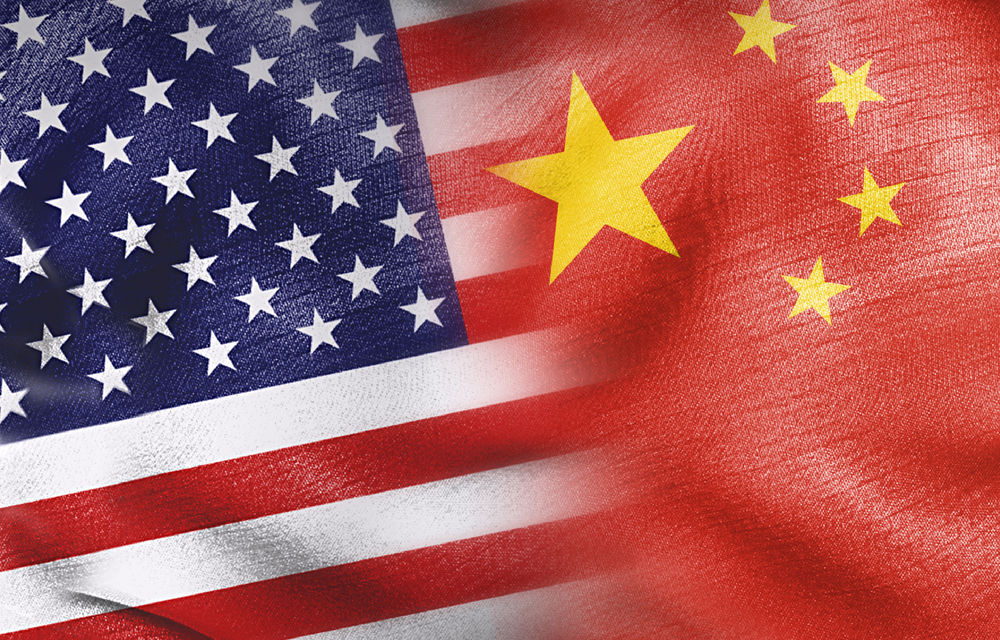China/USA Flags